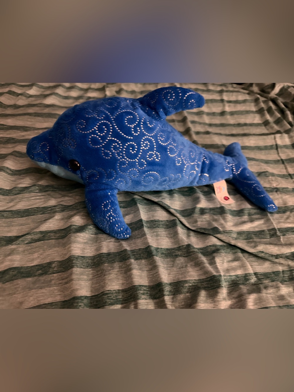 Plush Blue Dolphin Stuffed Animal Toy - Soft Kids Plush, ABC Girl Scout Prize